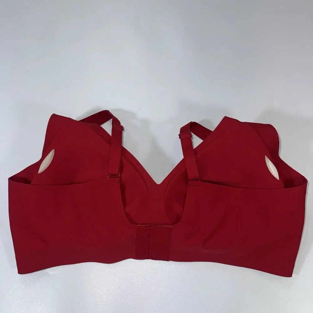 SheCurve Red Wireless Jelly T-Shirt Bra Comfort Seamless Size XL 42 C/D - Picture 3 of 5